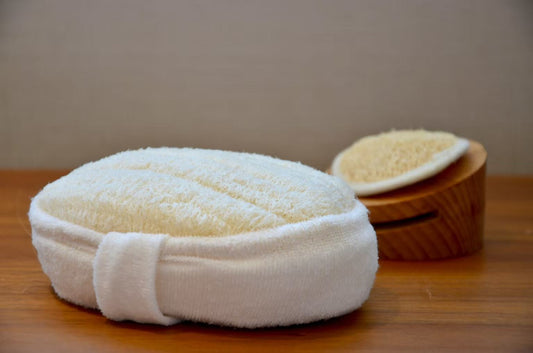 Éponge de bain naturelle en luffah